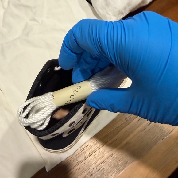 Gucci Black and White High-Top Sneakers - Picture 8 of 10